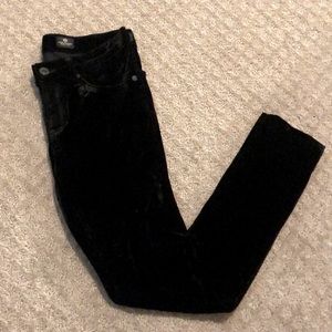 AG velvet skinny jeans